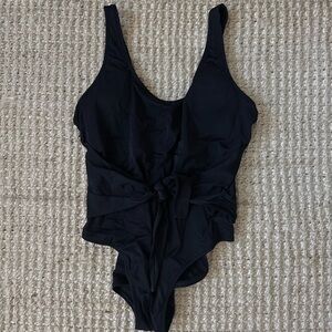 Elegant Black One-Piece Swimsuit